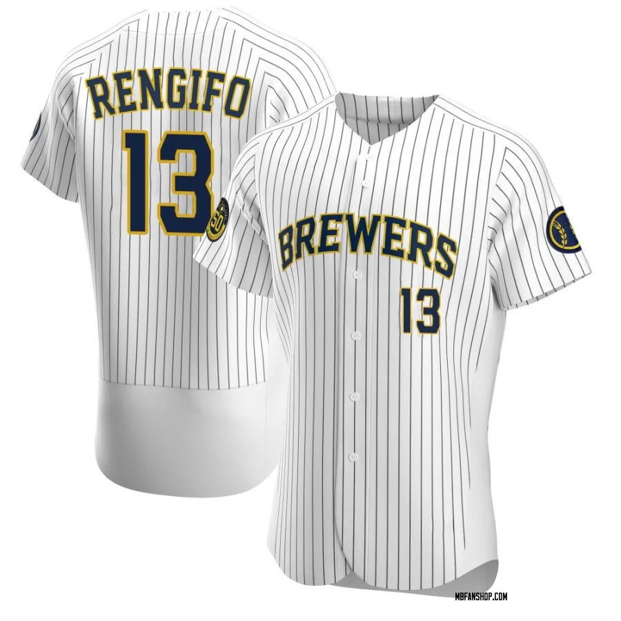 Authentic Men's Luis Rengifo Milwaukee Brewers Alternate Jersey - White