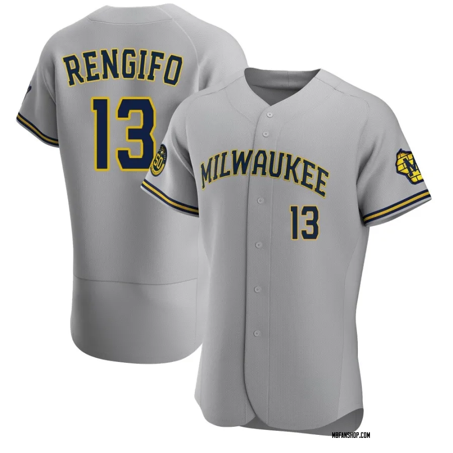 Authentic Men's Luis Rengifo Milwaukee Brewers Road Jersey - Gray
