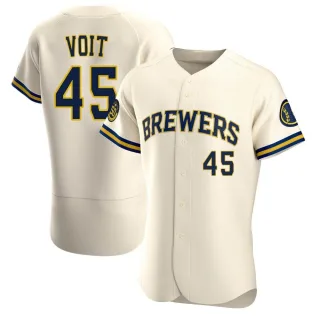 Authentic Men's Luke Voit Milwaukee Brewers Home Jersey - Cream