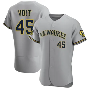 Authentic Men's Luke Voit Milwaukee Brewers Road Jersey - Gray