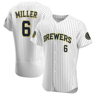 Authentic Men's Owen Miller Milwaukee Brewers Alternate Jersey - White