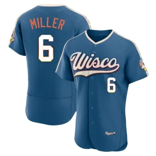 Authentic Men's Owen Miller Milwaukee Brewers Mineral 2026 City Connect Stadium Jersey - Blue