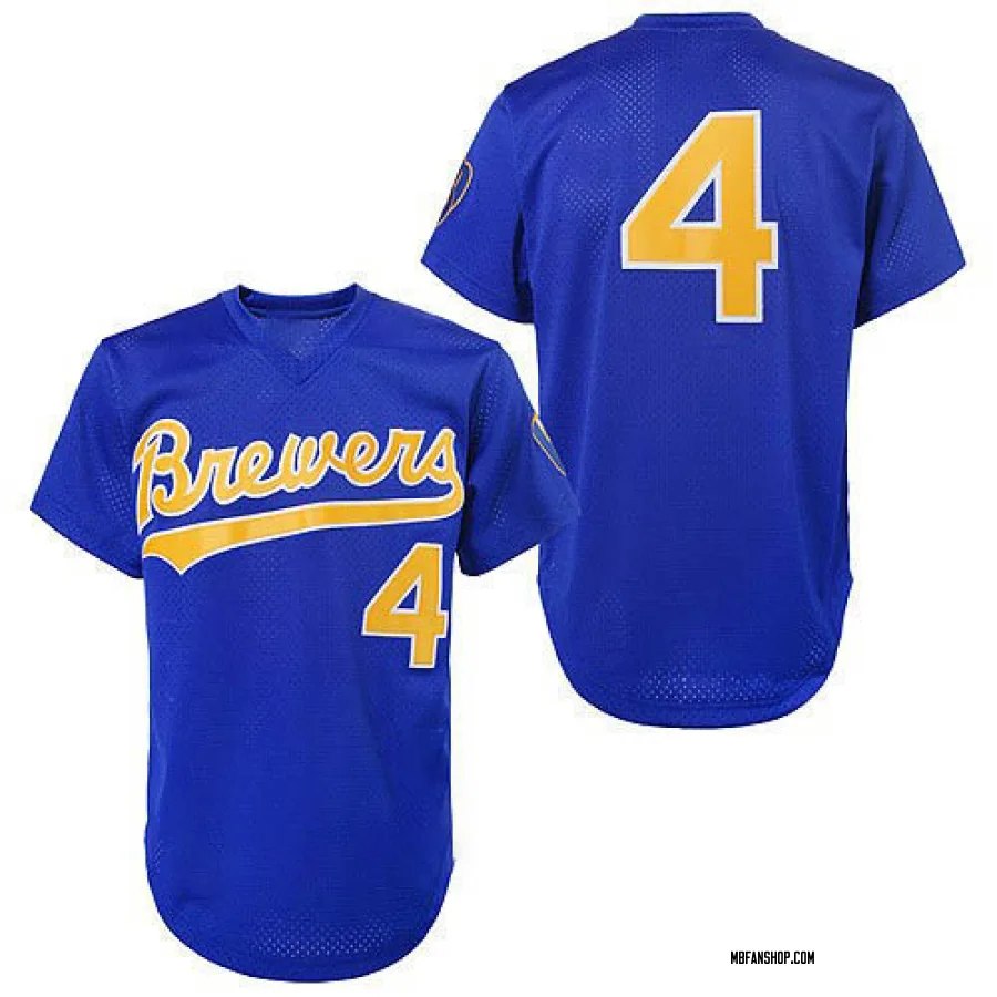 Authentic Men's Paul Molitor Milwaukee Brewers 1991 Throwback Jersey - Blue