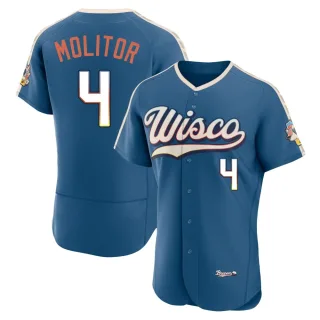 Authentic Men's Paul Molitor Milwaukee Brewers Mineral 2026 City Connect Stadium Jersey - Blue