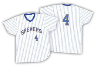 Authentic Men's Paul Molitor Milwaukee Brewers Strip Throwback Jersey - White/Blue