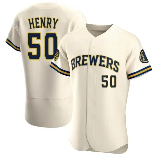 Authentic Men's Payton Henry Milwaukee Brewers Home Jersey - Cream