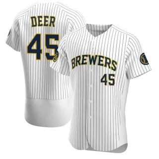 Authentic Men's Rob Deer Milwaukee Brewers Alternate Jersey - White