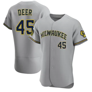 Authentic Men's Rob Deer Milwaukee Brewers Road Jersey - Gray