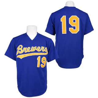 Authentic Men's Robin Yount Milwaukee Brewers 1991 Throwback Jersey - Blue