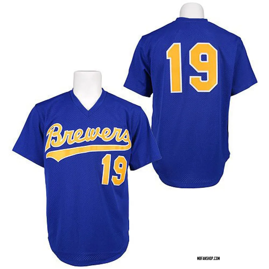 Authentic Men's Robin Yount Milwaukee Brewers 1991 Throwback Jersey - Blue