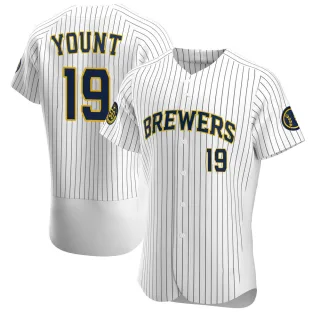 Authentic Men's Robin Yount Milwaukee Brewers Alternate Jersey - White