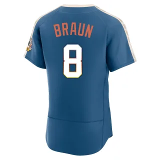 Authentic Men's Ryan Braun Milwaukee Brewers Mineral 2026 City Connect Stadium Jersey - Blue