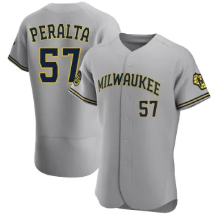 Authentic Men's Sammy Peralta Milwaukee Brewers Road Jersey - Gray