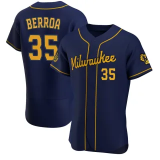 Authentic Men's Steward Berroa Milwaukee Brewers Alternate Jersey - Navy