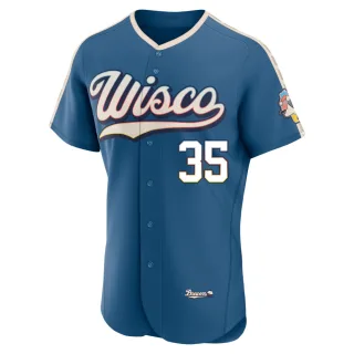 Authentic Men's Steward Berroa Milwaukee Brewers Mineral 2026 City Connect Stadium Jersey - Blue