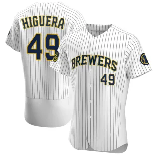 Authentic Men's Teddy Higuera Milwaukee Brewers Alternate Jersey - White