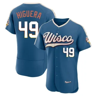 Authentic Men's Teddy Higuera Milwaukee Brewers Mineral 2026 City Connect Stadium Jersey - Blue