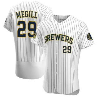 Authentic Men's Trevor Megill Milwaukee Brewers Alternate Jersey - White