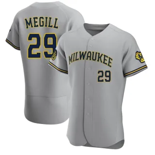 Authentic Men's Trevor Megill Milwaukee Brewers Road Jersey - Gray