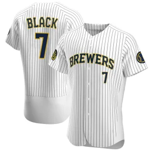Authentic Men's Tyler Black Milwaukee Brewers Alternate Jersey - White