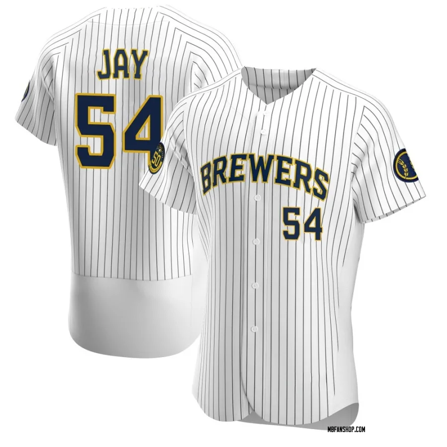 Authentic Men's Tyler Jay Milwaukee Brewers Alternate Jersey - White