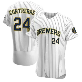 Authentic Men's William Contreras Milwaukee Brewers Alternate Jersey - White