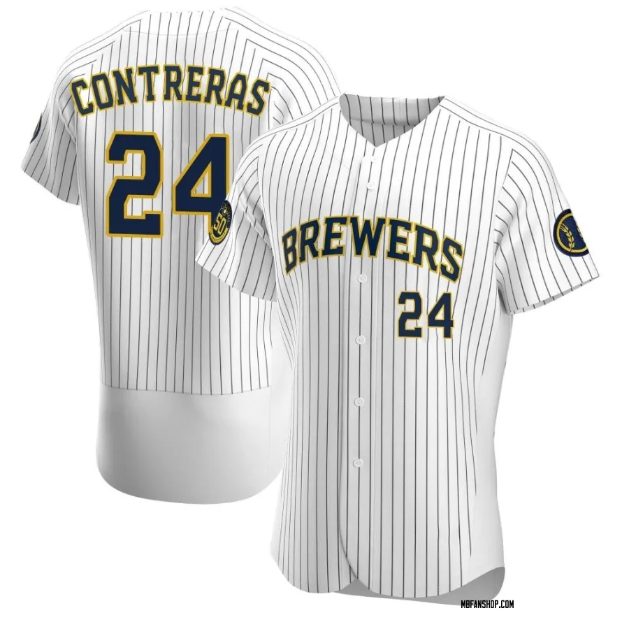 Authentic Men's William Contreras Milwaukee Brewers Alternate Jersey - White
