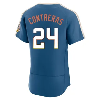 Authentic Men's William Contreras Milwaukee Brewers Mineral 2026 City Connect Stadium Jersey - Blue