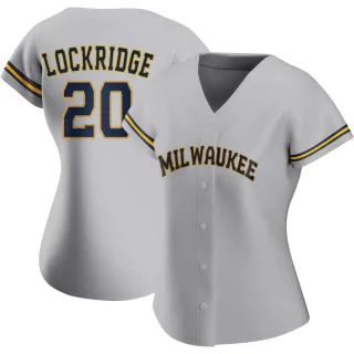 Authentic Women's Brandon Lockridge Milwaukee Brewers Road Jersey - Gray