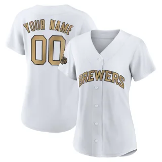 Authentic Women's Custom Milwaukee Brewers 2022 All-Star Game Jersey - White