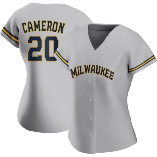 Authentic Women's Daz Cameron Milwaukee Brewers Road Jersey - Gray