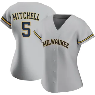 Authentic Women's Garrett Mitchell Milwaukee Brewers Road Jersey - Gray