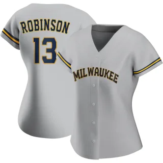 Authentic Women's Glenn Robinson Milwaukee Brewers Road Jersey - Gray