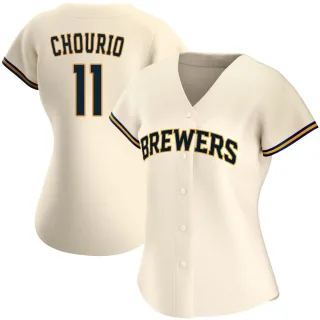 Authentic Women's Jackson Chourio Milwaukee Brewers Home Jersey - Cream