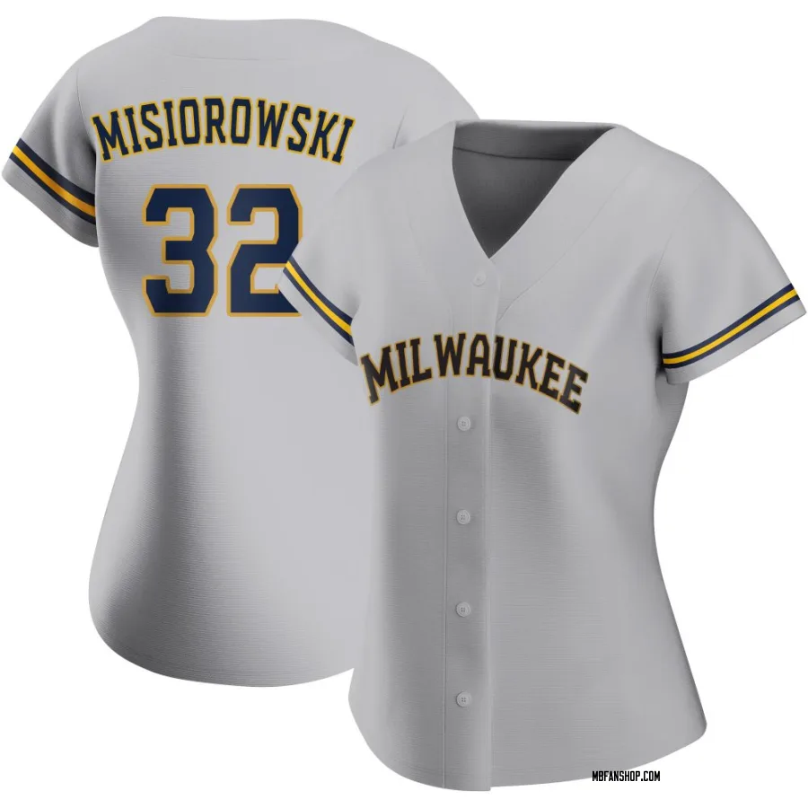 Authentic Women's Jacob Misiorowski Milwaukee Brewers Road Jersey - Gray
