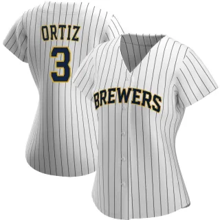 Authentic Women's Joey Ortiz Milwaukee Brewers Alternate Jersey - White/Navy