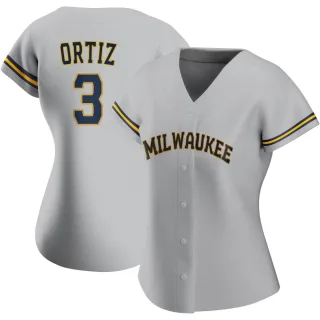 Authentic Women's Joey Ortiz Milwaukee Brewers Road Jersey - Gray