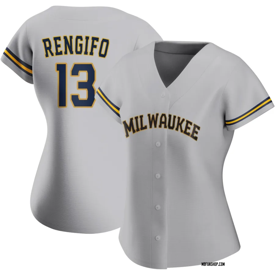 Authentic Women's Luis Rengifo Milwaukee Brewers Road Jersey - Gray