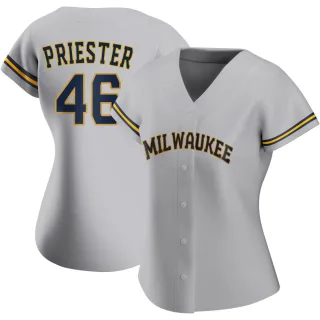 Authentic Women's Quinn Priester Milwaukee Brewers Road Jersey - Gray