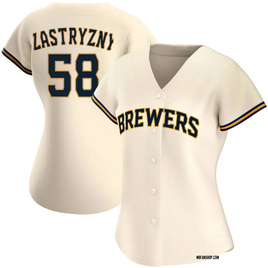 Authentic Women's Rob Zastryzny Milwaukee Brewers Home Jersey - Cream