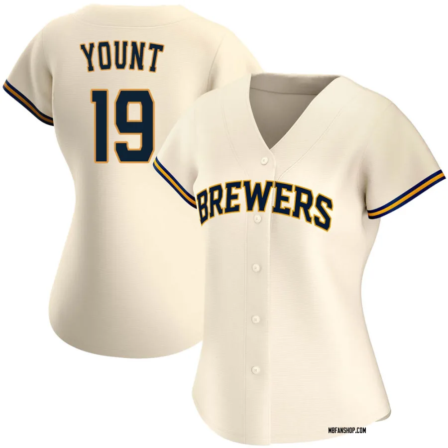 Authentic Women's Robin Yount Milwaukee Brewers Home Jersey - Cream