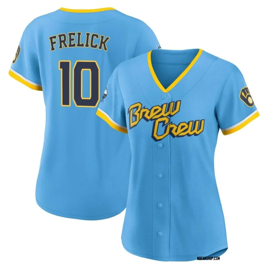 Authentic Women's Sal Frelick Milwaukee Brewers Powder 2022 City Connect Jersey - Blue