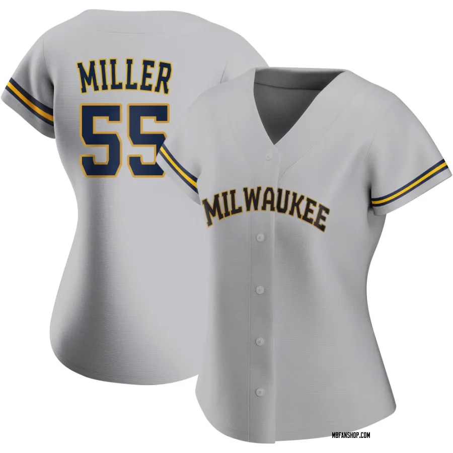 Authentic Women's Shelby Miller Milwaukee Brewers Road Jersey - Gray