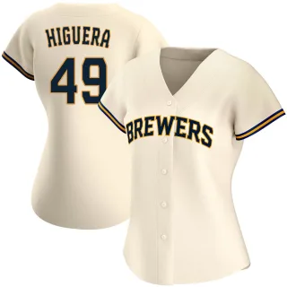 Authentic Women's Teddy Higuera Milwaukee Brewers Home Jersey - Cream