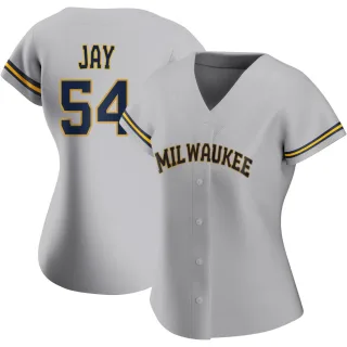 Authentic Women's Tyler Jay Milwaukee Brewers Road Jersey - Gray