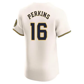Elite Men's Blake Perkins Milwaukee Brewers Home Jersey - Cream