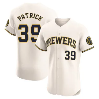 Elite Men's Chad Patrick Milwaukee Brewers Home Jersey - Cream