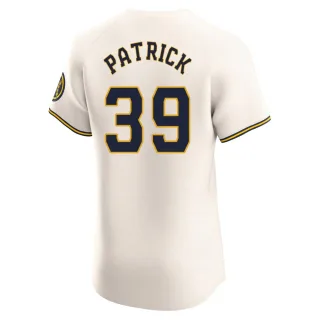 Elite Men's Chad Patrick Milwaukee Brewers Home Jersey - Cream