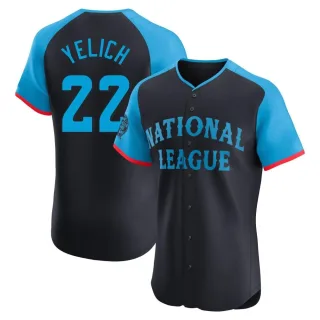 Elite Men's Christian Yelich Milwaukee Brewers National League 2024 All-Star Game Jersey - Navy