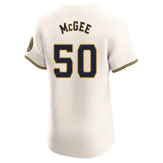 Elite Men's Easton McGee Milwaukee Brewers Home Jersey - Cream